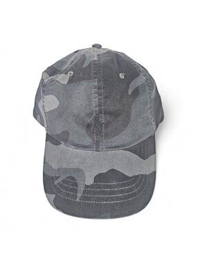 Polo Ralph Lauren Camo Baseball Cap Gray Black Adjustable Hat Pony Logo Mens
